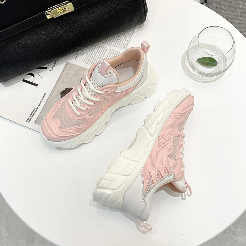 

2021 New Platform Sneakers Women's Shoes Ladies Casual Breathable Female Vulcanized Shoes Lace Up Woman Comfort Walking Shoes