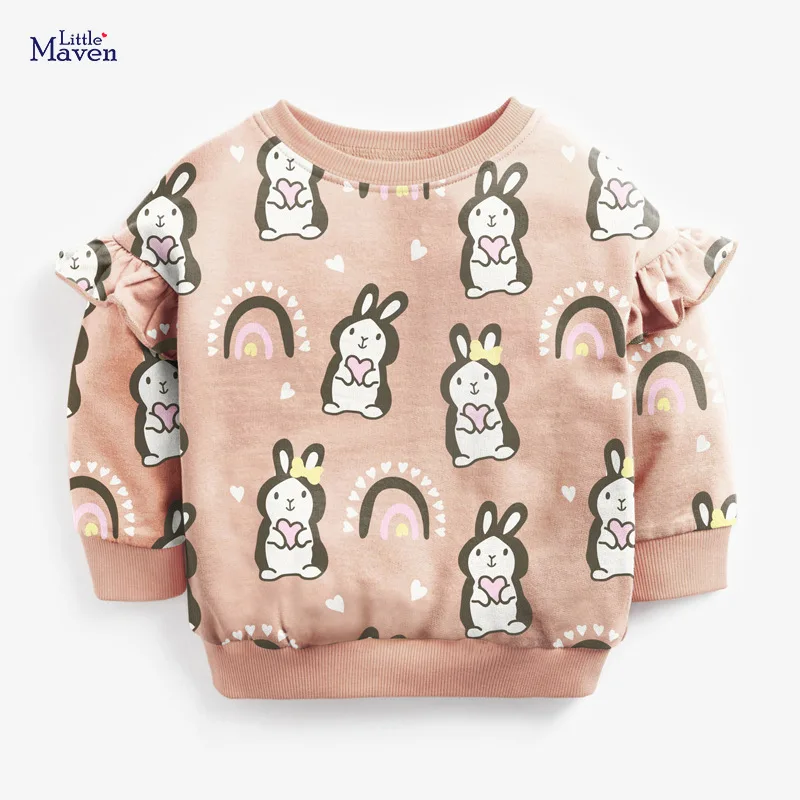 

Детская толстовка с кроликом для девочек, на возраст 2-7 лет