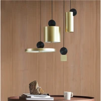 designer nordic simple wood pendant lights led hang lamp colorful aluminum fixture kitchen island bar hotel home decor e27