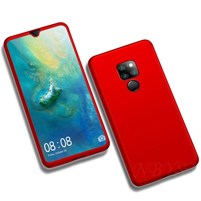 360 полная крышка для телефона для huawei P30 Pro P Smart плюс P10 P20 P30Lite для Коврики 8 9 10 20Lite 30Pro 20X Стекло пленка, чехол для телефона - Цвет: Red