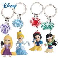 disney genuine princess keychain snow white cute anime figures keyring charmes car bag pendant dolls key chain gifts for girls