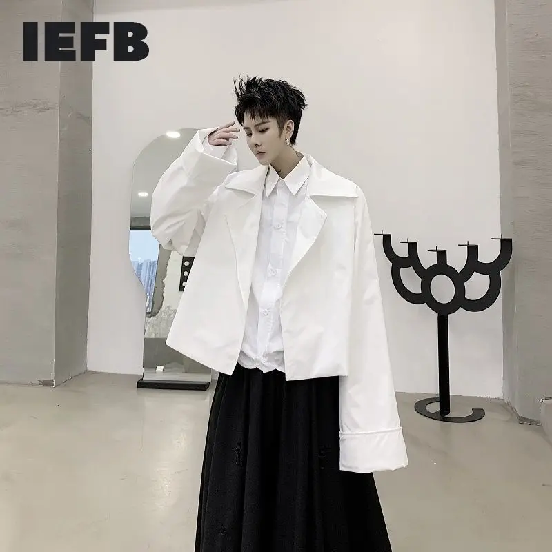 IEFB/Мужская одежда уникальный дизайн супер широкая манжета японский корейский