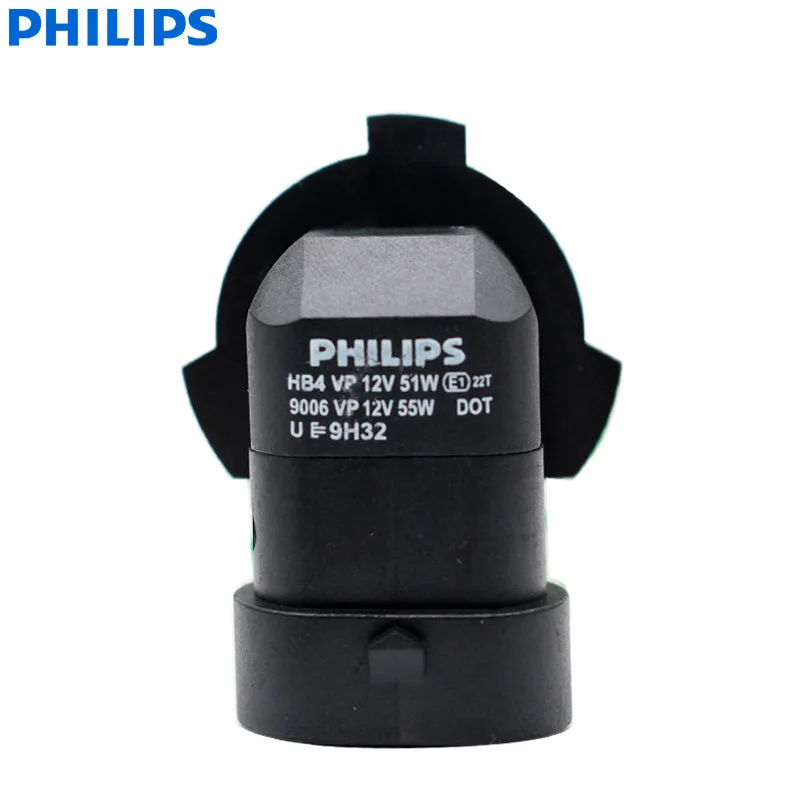Philips 9006 HB4 VisionPlus 12 В 55 Вт P22d галогенный автомобильный налобный фонарь VP + 60% более