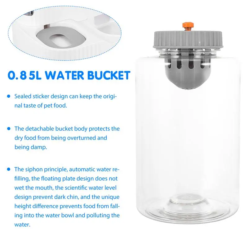 

1 PC Detachable Automatic Pet Feeder Drinking Fountain Pet Feeding Bowl for Cat Small Dog