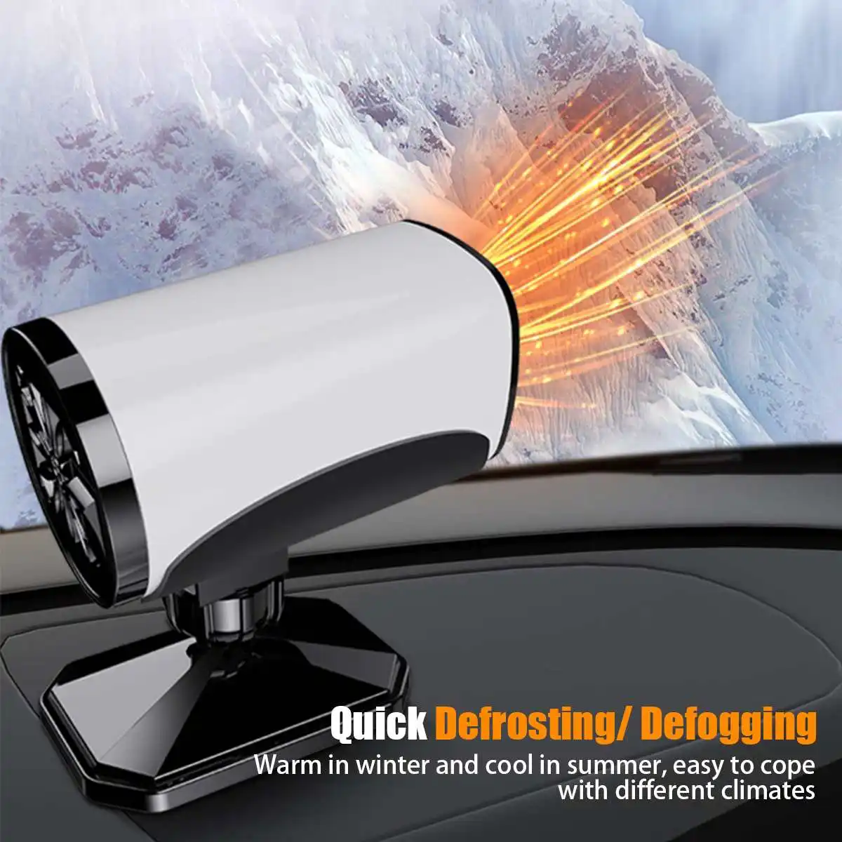 

120W Car Windshield Defogging Defroster 12V/24V Car Heater Parking Heater Auto Dryer Heated Heating Fans Cold Windand Hot Wind