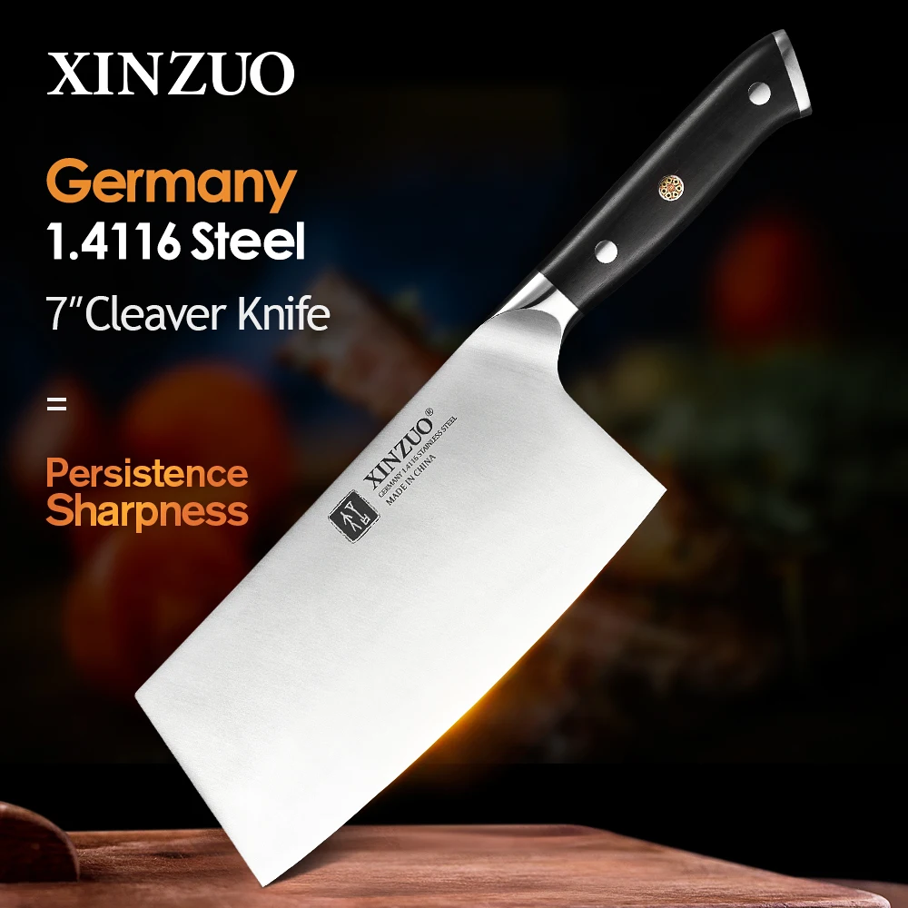 

XINZUO 7-дюймовый мясной нож немецкий 1.4116 нержавеющая сталь с черной ручкой кухонные шеф-ножи фирменные инструменты для приготовления пищи