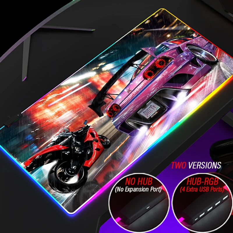 

Gaming Hot NFS Mouse Pad RGB Kawaii Need For Speed HUB Multi USB Mousepad HD DIY Custom Gaming Slipmat XXL Pink Kawaii Playmat