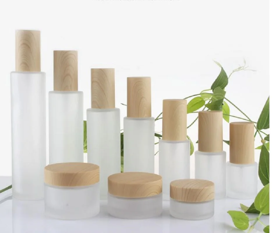 Стеклянная банка 20 г эссенция с оловянной деревянной крышкой/крем для