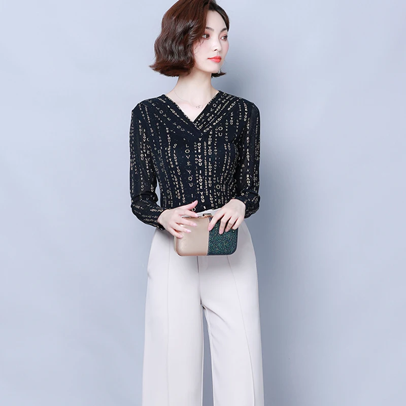 

BOBOKATEER V-Neck Tops Women 2021 Long Sleeve T Shirt Women Clothes Woman Tshirts Poleras Mujer Tee Shirt Femme T-shirty Damskie