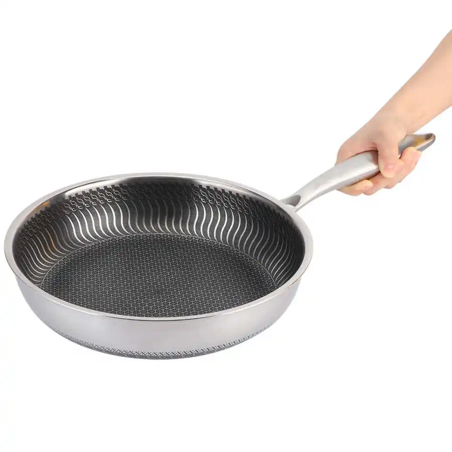 Сковорода из нержавеющей стали с антипригарным покрытием посуда кастрюля для