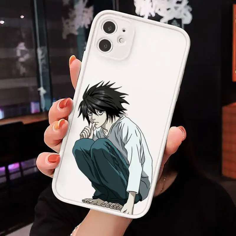 

Death Note Ryuk kira Phone Case For iPhone 12 11 Mini Pro XR XS Max 7 8 Plus X Matte transparent White Back Cover