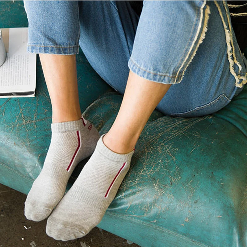 5 пар/партия новые хлопковые спортивные носки мужские однотонные короткие по