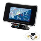 12 В24 В 4 в 1 ЖК-дисплей Автомобильный цифровой датчик сигнала тревоги вольтметр давления вольт температура воды масло давление топлива датчик температуры