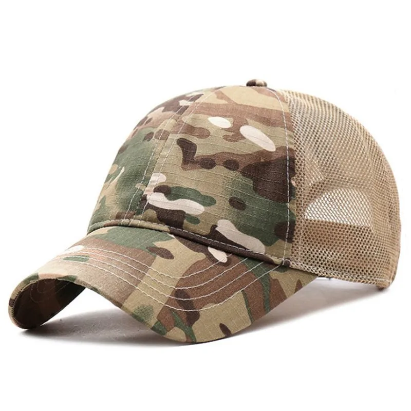 

snapback cap mesh cap summer breathable baseball caps for men women camouflage hat women's casual sports cap men's fishing caps