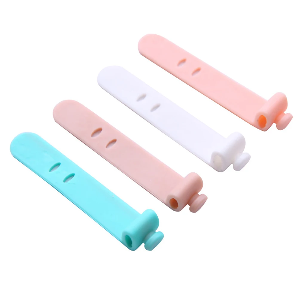 

4PCS Cable Organizer Headphone Cord Winder Silicone Green Earbud Cord Wrap Cable Manager Keeper Ties Straps For Travel