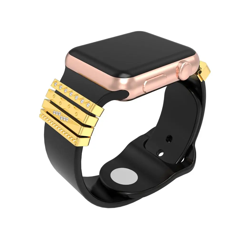 

Stainless steel decorative ring 4 pieces/set of jewelry strap accessories for smart watch strap series 5 4 3 2 1