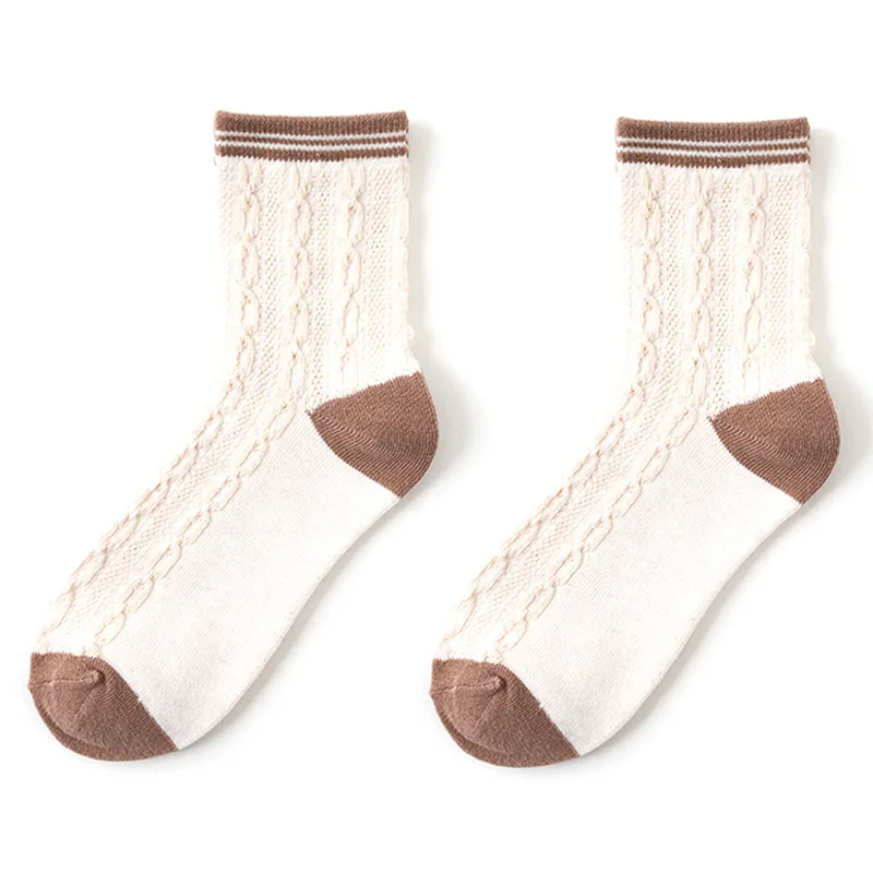 Носки женские хлопковые в полоску 3 пары/Лот|Носки| |