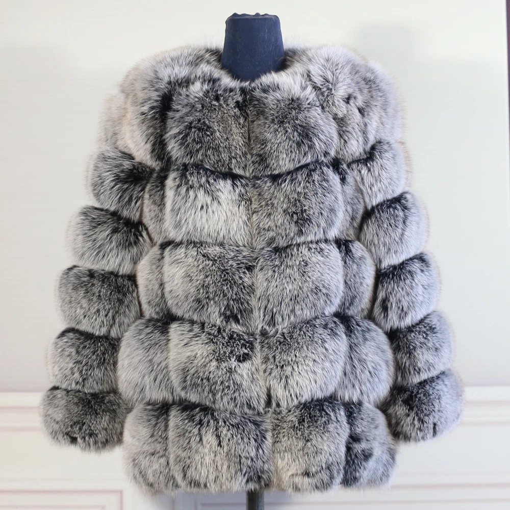 

European and American fashion casual woman real fox fur coat hooded jacket natural fur strip hood ladies winter warm jacket