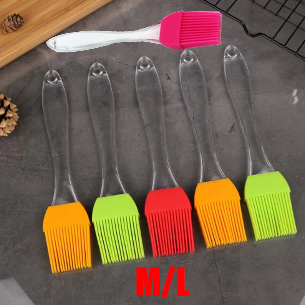 

Silicone+Plastic Pastry Brush Baking Bakeware Cook BBQ Basting Brush Baking Oil Barbecue Brush Random Color
