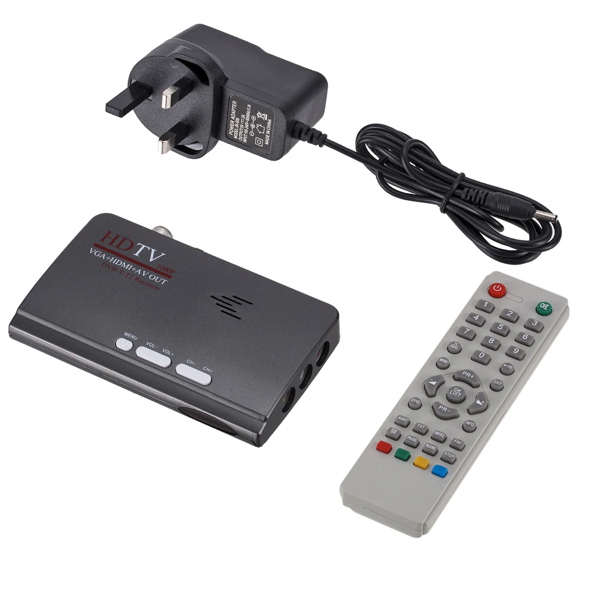 DVB T/T2 TV Box VGA AV CVBS 1080P HDMI digital HD Satellite receiver With Remote Control DVB-T/DVB-T2 TV Tuner Receiver