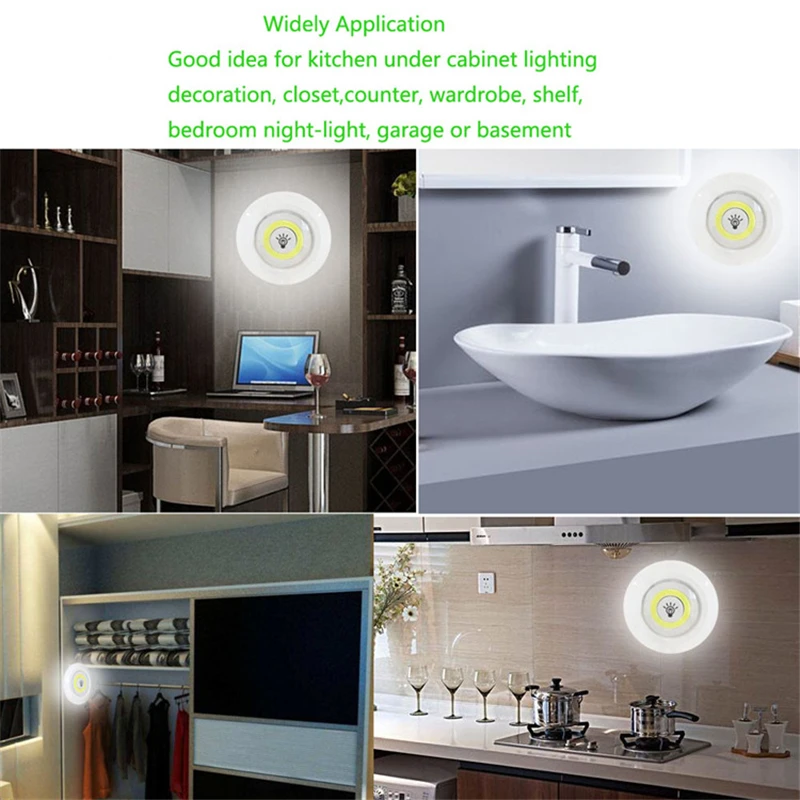 

Energy saving Dimmable LED Under Cabinet Light with Remote Control Battery Operat LED Closet Light for Wardrobe Bathroom light