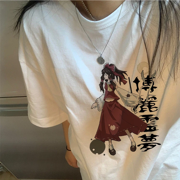 Футболка Touhou Project аниме Харадзюку кавайная футболка с надписью Hakurei Reimu Kirisame Marisa