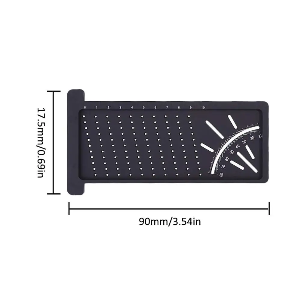 

T-type Ruler Hole Scribing Measuring Ruler Drawing Marking Wood Gauge Woodworking Scriber For Home DIY Measuring Tools