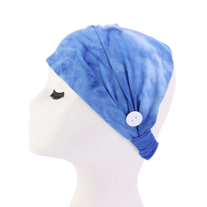 

2020 Tie-Dye Print Headbands for Women New Wide Cotton Hairbands Girls Elastic Turban headwrap Bandage Headwear Hair Accessories