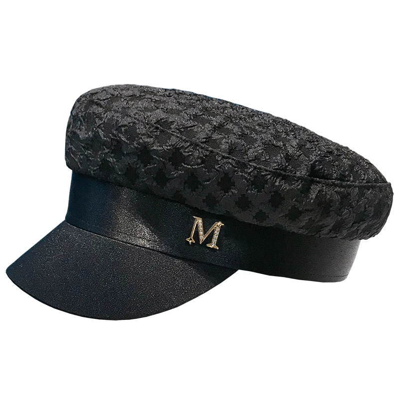 

2020 Autumn New Style Pleated Breathable Navy Hat Outdoor Leisure Visor Cap Beret Hats for Women