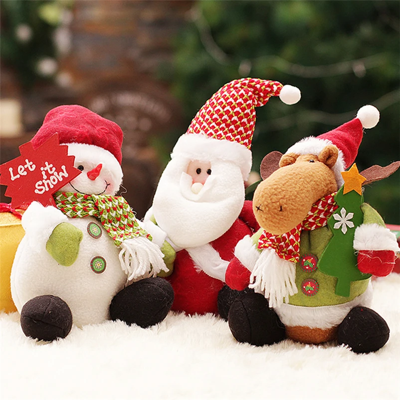 Рождественская Кукла Санта Клаус Снеговик Рождественская елка украшения Navidad Статуэтка подарок на год merry Christmas decoracion navidad