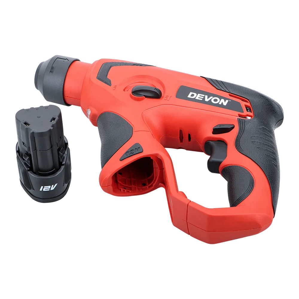 DEVON 12V Аккумуляторный поворотный молоток литий-ионный электрический молоток Ударная дрель шуруповерт профессиональные электроинструменты перезаряжаемый