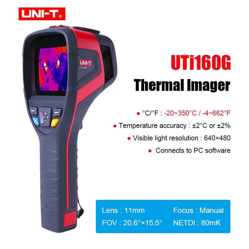 UTi160G UNI-T цифровой дисплей тепловизор промышленный тепловизор датчик температуры инфракрасный термометр USB связь - Цвет: UTi160G