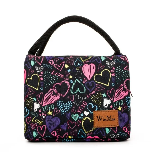 BX004-1lunchbag Для женщин Функциональная сумка-холодильник с узором Коробки для обедов Портативный утепленная плотная сумка для обеда мешок сохраняющая тепло для еды на пикник ланч сумки для детей - Цвет: BX004-1lunchbag