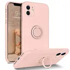 Чехол для телефона Samsung Galaxy S22 Ultra Plus, модный противоударный чехол карамельных цветов из жидкого силикагеля с кольцом-держателем, задняя крышка