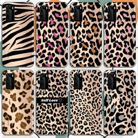 fashion leopard zebra pattern phone case transparent for huawei mate 20 10 9 8 x s 5g z enjoy pro plus
