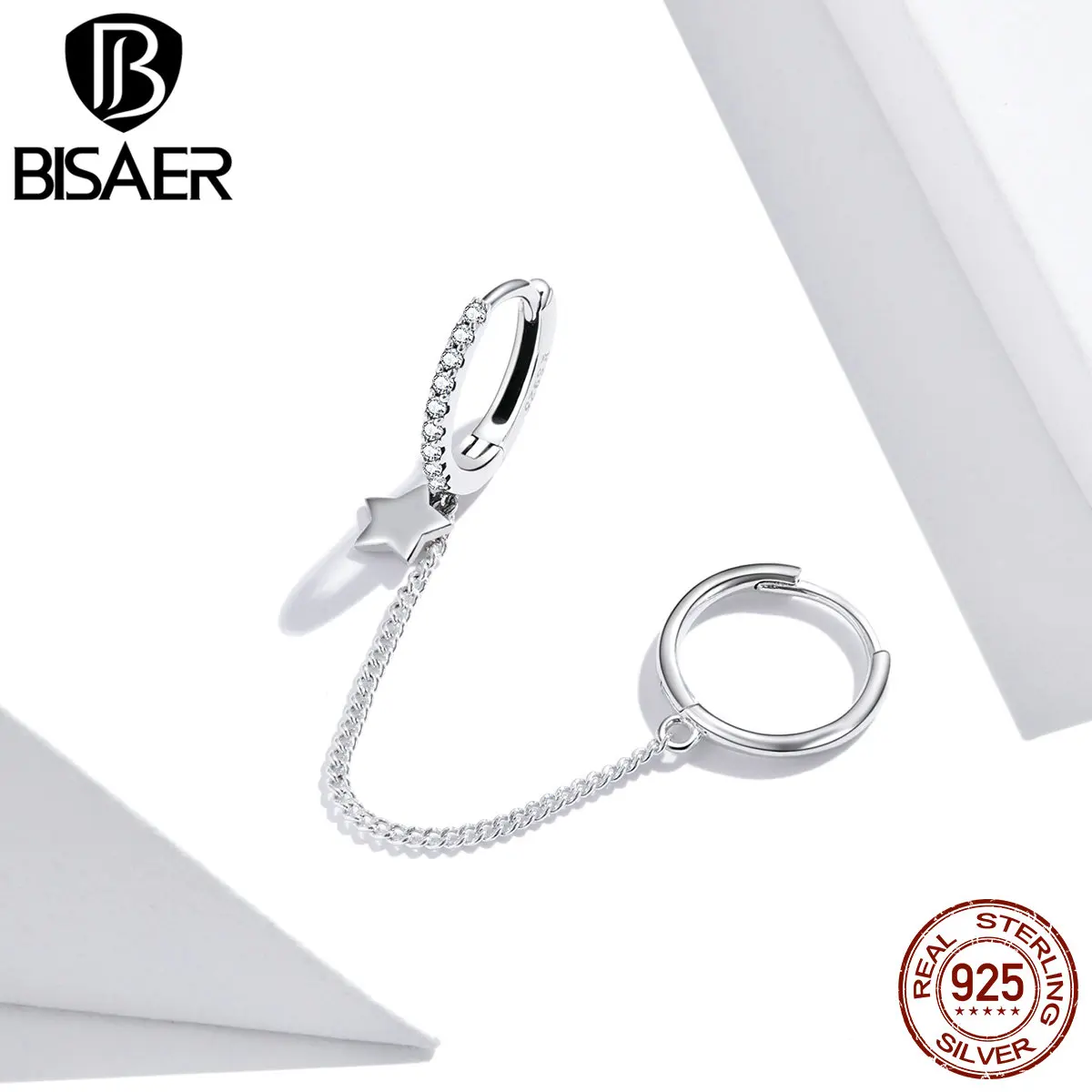 Серьги-клипсы женские из серебра 925 пробы со звездами | Украшения и аксессуары