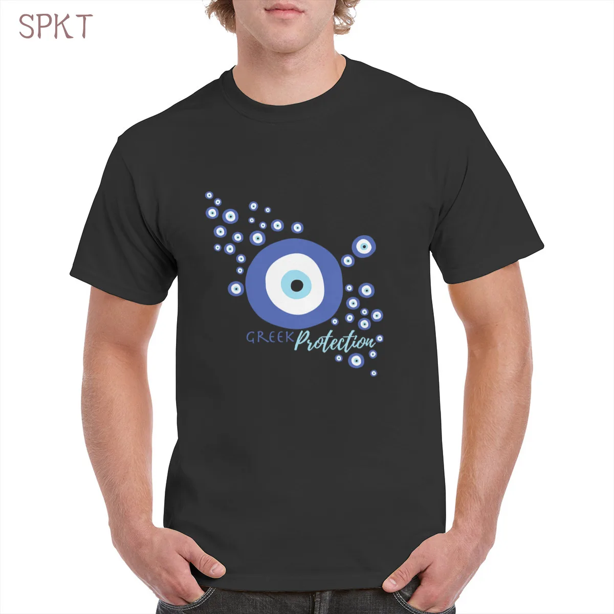 

Evil Eye Protection Guard Blue Implication Amulet Lucky t shirt Top Soft Oversized Tee Female/Man T-Shirt