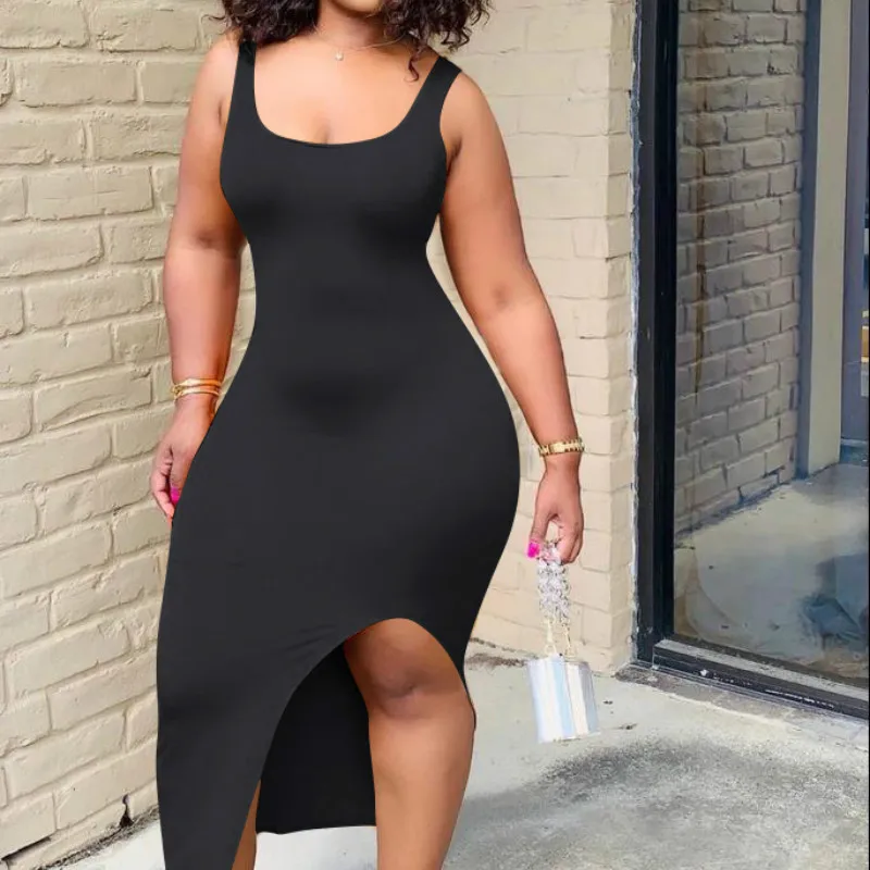 Женское облегающее платье-футляр без рукавов черное белое оранжевое розовое