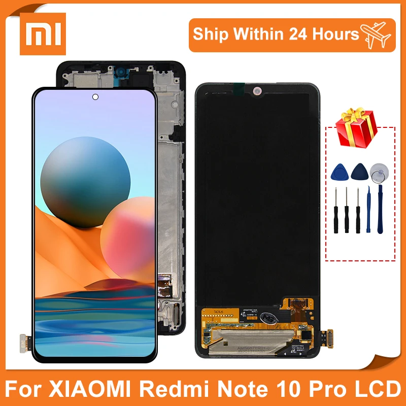 

6.67''Orignal For Xiaomi Redmi Note 10 Pro LCD screen is suitable for M2101K6G M2101K6R display touch screen digitizer parts