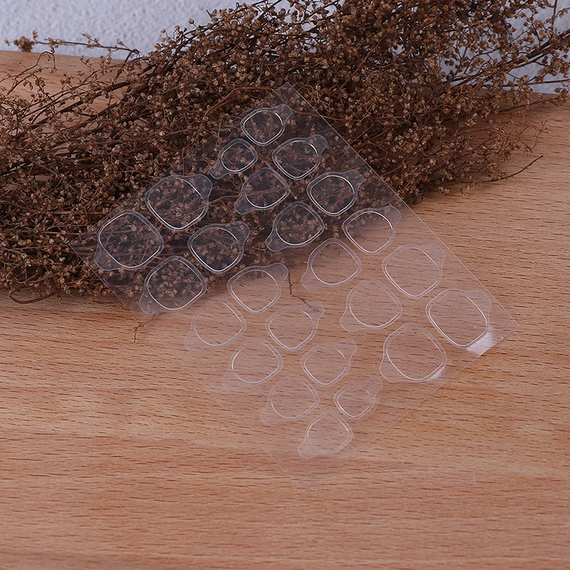 24 шт/лист Двухсторонняя клейкая лента прозрачная Инструменты Нейл-арт для