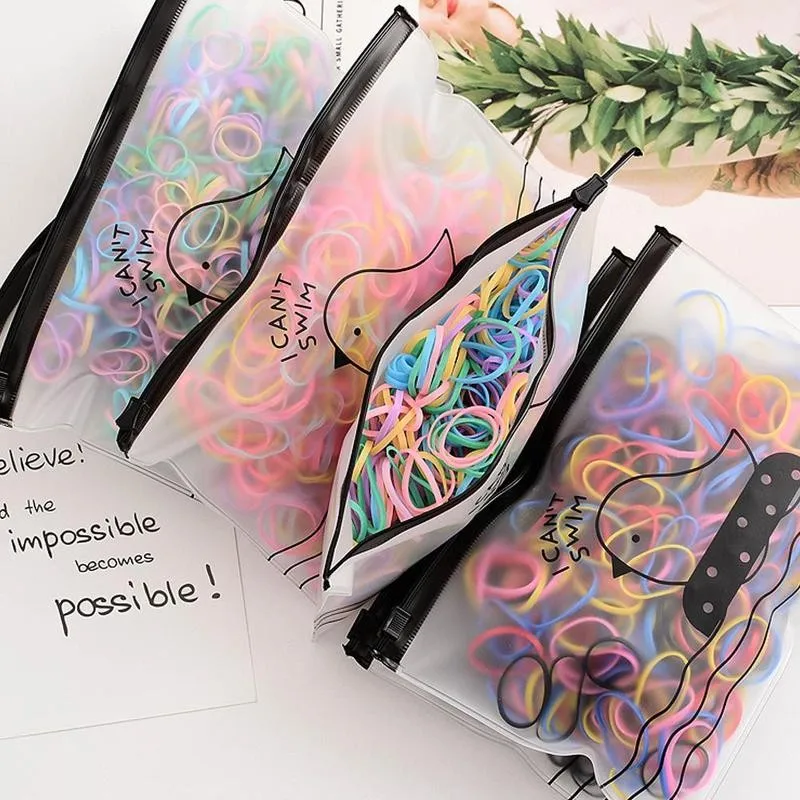 

1000Pcs/Pack Hair Rope Colorful Small Disposable Hair Bands Cute Girls Elastic Rubber Band Ponytail Holder Gum Hair Accessories