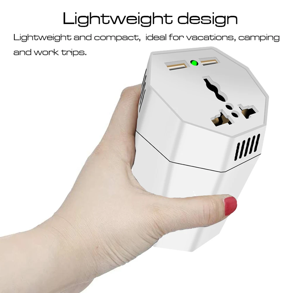 

12V to 220V Car Cup Inverter Universal Power Conversion Charger with 2 USB Ports Air Purifier Mosquito Repellent