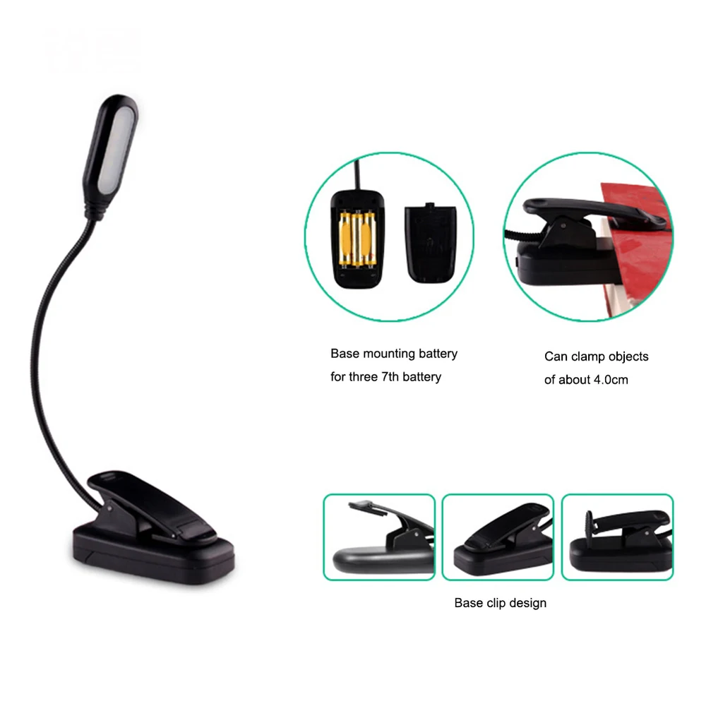 Светодиодный складной настольный светильник для чтения с защитой