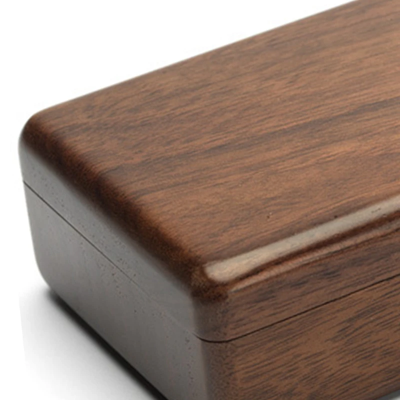 

Travel Wood Wooden Jewelry Packing Case Portable Wedding Ring Necklace Bracelet Organizer Women Men Display Box Gift for Couples