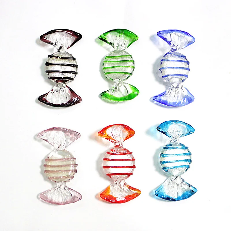 

Винтаж муранское стекло ручной работы яркие украшения серебряная фольга ремесла дизайн рождественские сладости подарки для детей домашни...