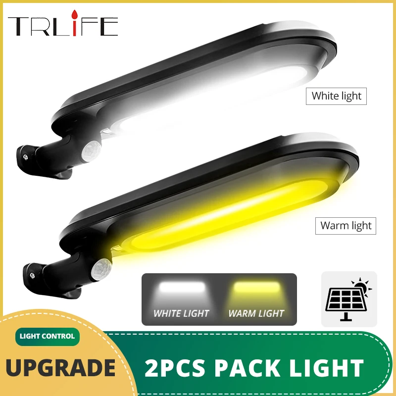 2 шт. Солнечный настенный светильник на открытом воздухе уличный PIR индукционный