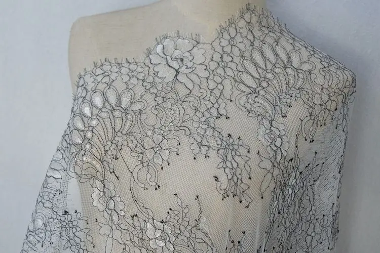 Экспорт чистая пряжа черный белый серый фон черная линия плюс серебряная