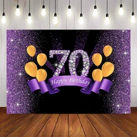 70th birthday backdrop purple glitter birthday party decoration shiny birthday custom background for photo studio 70th birthday