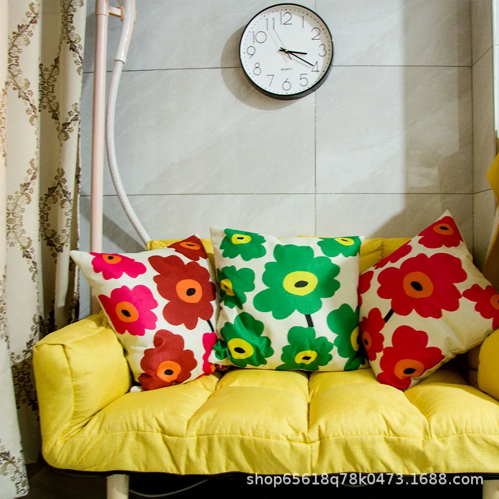 

Single-sided Printing Cushion Cover Decorative Linen Printing Pillow Case 45*45 Home Decoration Square Living Room Pillowcase