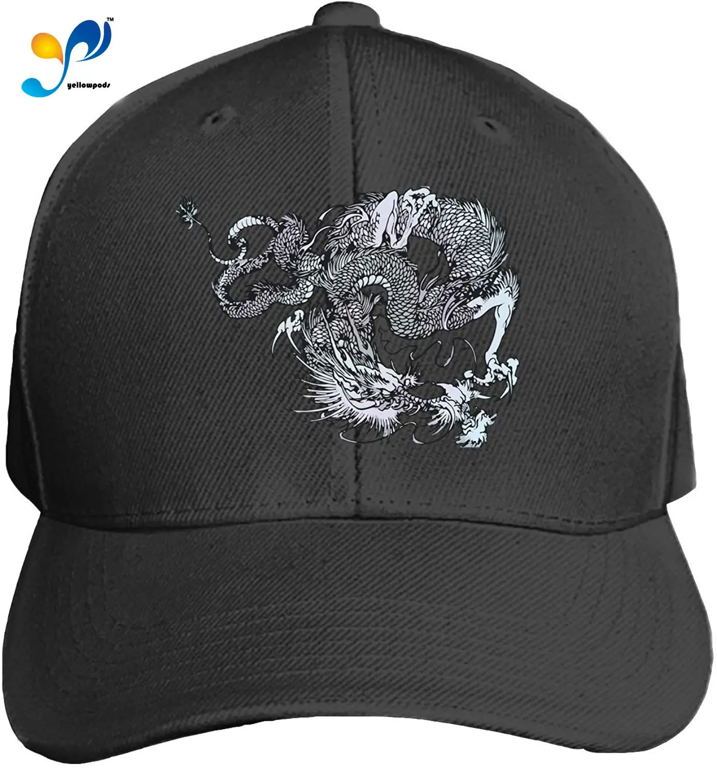 

Customized Unisex Dragon Art Trucker Baseball Cap Adjustable Peaked Sandwich Hat